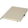 Agenda A5 cu pagini dictando, coperta cu elastic, Everestus, LA02, bumbac, verde