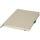 Agenda A5 cu pagini dictando, coperta cu elastic, Everestus, LA02, bumbac, verde