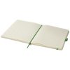 Agenda A5 cu pagini dictando, coperta cu elastic, Everestus, LA02, bumbac, verde, lupa de citit inclusa