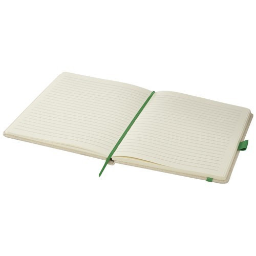 Agenda A5 cu pagini dictando, coperta cu elastic, Everestus, LA02, bumbac, verde