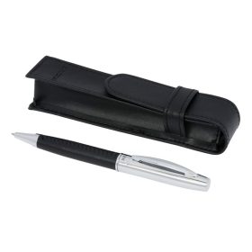   Set cadou pix si husa, Luxe, JU036, metal, piele ecologica, negru