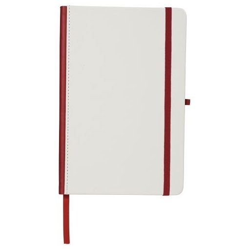 Agenda A5 cu pagini dictando, coperta tare cu elastic, Everestus, CR01, pu, alb, rosu