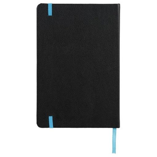 Agenda A5 cu pagini dictando, coperta tare cu elastic, Everestus, LT01, pu, negru, albastru
