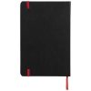 Agenda A5 cu pagini dictando, coperta tare cu elastic, Everestus, LT02, pu, negru, rosu