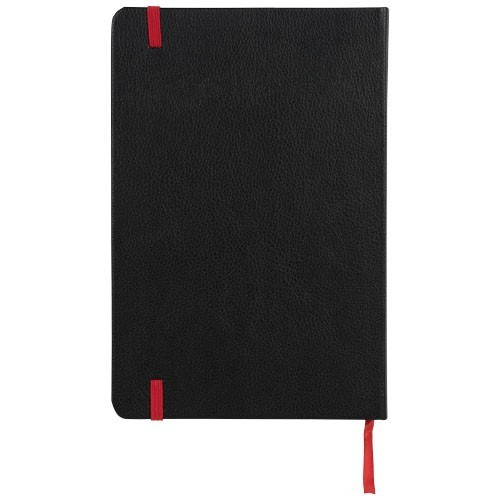 Agenda A5 cu pagini dictando, coperta tare cu elastic, Everestus, LT02, pu, negru, rosu