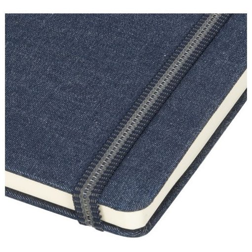 Agenda A5 cu pagini dictando, coperta cu elastic, Everestus, JS01, tesatura, albastru inchis