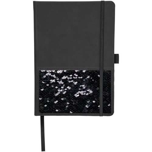 Agenda A5, dictando, coperta cu elastic, 80 coli, Luxe, 9IA19290, Poliuretan, Negru