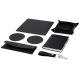 Set accesorii birou, Luxe, 22FEB0818, 20x2.5x20 cm, Poliuretan, Negru