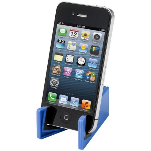 Suport telefon de birou, Everestus, STT071, plastic, albastru, laveta inclusa