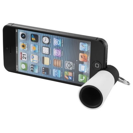 Suport telefon de birou cu amplificator de sunet, Everestus, STT075, abs, plastic, alb, laveta inclusa