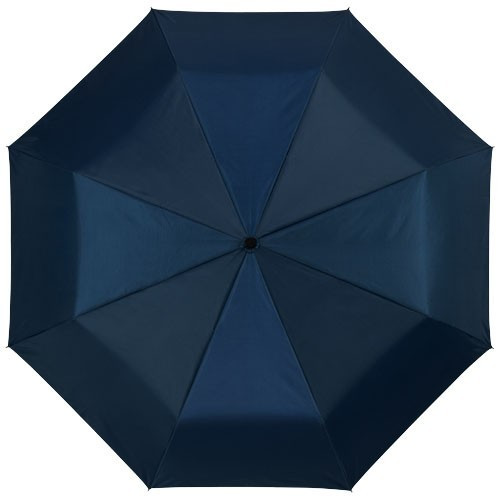 Umbrela 21.5 inch pliabila, cu deschidere si inchidere automata, Everestus, AX, poliester, albastru, argintiu
