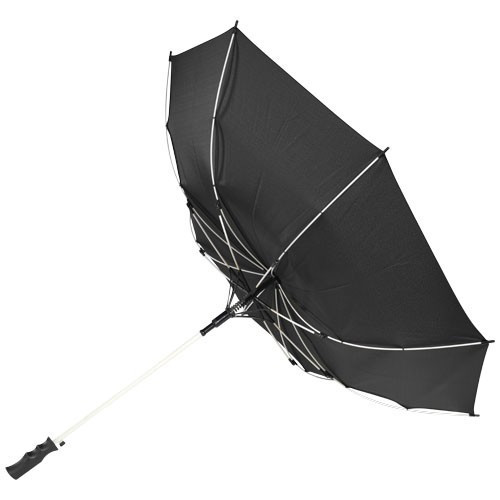 Umbrela 23 inch cu deschidere automata, rezistenta la vant, Everestus, SK, 190T pongee poliester, negru, alb