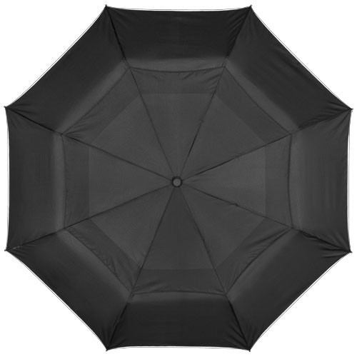Umbrela 21 inch complet automata, 2 sectiuni, Luxe, SE, pongee poliester, negru