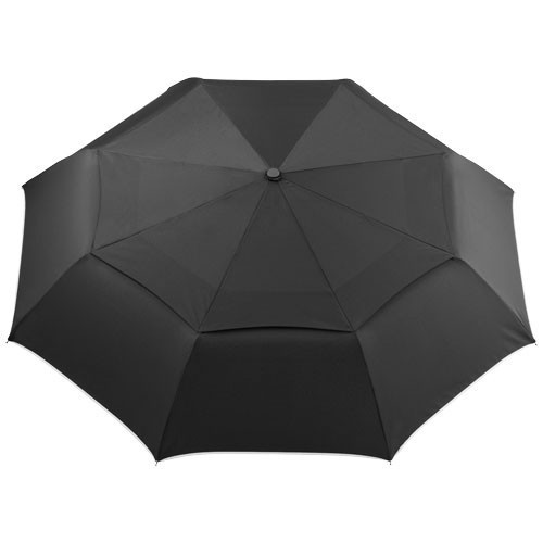 Umbrela 21 inch complet automata, 2 sectiuni, Luxe, SE, pongee poliester, negru