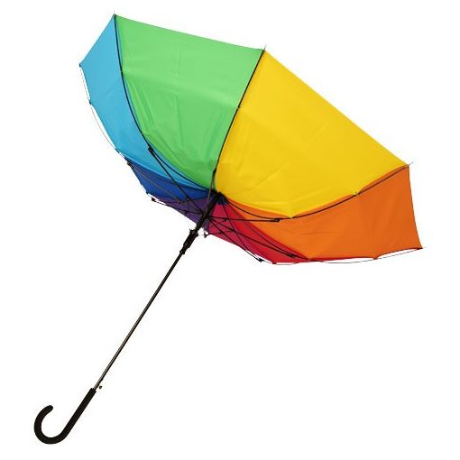 Umbrela cu deschidere automata de 23 inch, rezistenta la vant, Everestus, 9IA19027, Poliester, Multicolor, saculet inclus