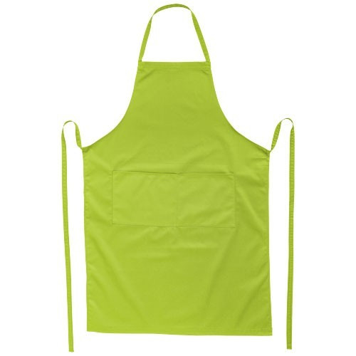 Sort de bucatarie cu 2 buzunare, Everestus, VA08, poliester, bumbac, verde lime