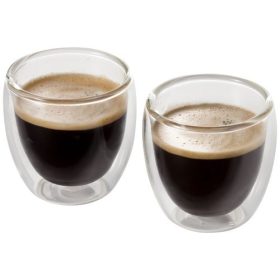   Set 2 cesti de espresso 80 ml, Everestus, BA, sticla, transparent
