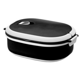   Caserola pranz, 750 ml, Everestus, SAN01, plastic, cauciuc, negru, alb