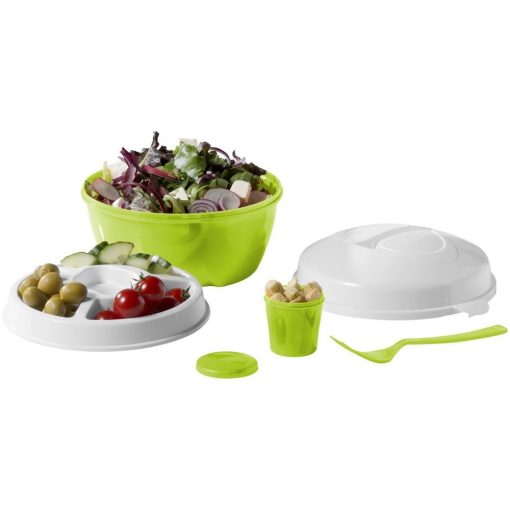 Caserola pentru salata, Everestus, CAE25, plastic, verde lime, alb