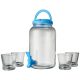Set dispenser bauturi, 5 piese, Everestus, 20IAN1034, Transparent, Sticla