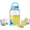 Set dispenser bauturi, 5 piese, Everestus, 20IAN1034, Transparent, Sticla