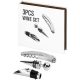 Set accesorii vin 3 piese, Everestus, NS, carton si otel inoxidabil, argintiu