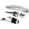 Set accesorii vin 3 piese, Everestus, NS, carton si otel inoxidabil, argintiu
