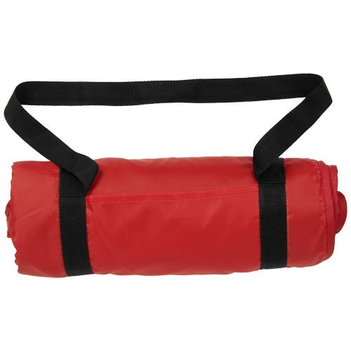 Patura picnic tartan 145x122 cm, cu maner de prindere, Everestus, RR03, poliester, rosu