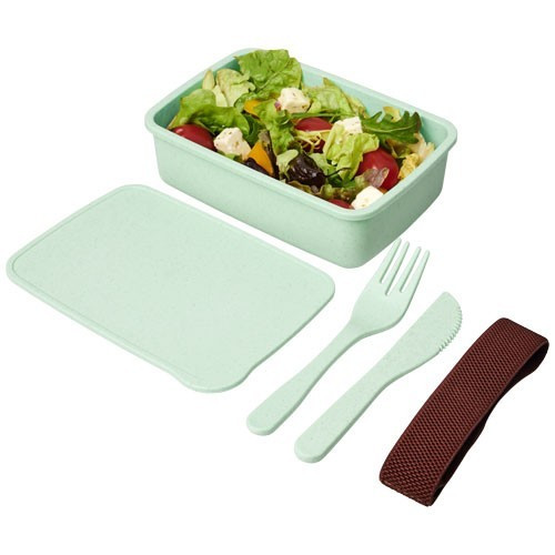 Caserola pentru pranz, Everestus, CAE18, bambus, polipropilena, verde menta