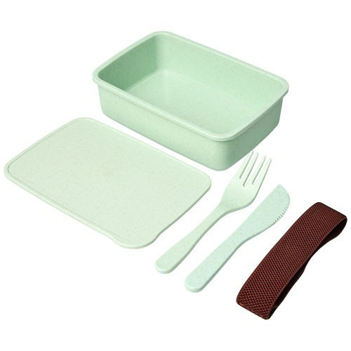 Caserola pentru pranz, Everestus, CAE18, bambus, polipropilena, verde menta