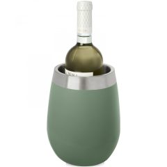   Manson racitor pentru sticla de vin, Seasons by AleXer, 21OCT1325, 19 x Ø 11.9 cm, Otel, Verde, breloc inclus