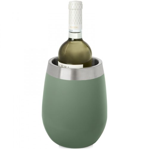 Manson racitor pentru sticla de vin, Seasons, 21OCT1325, 19 x Ø 11.9 cm, Otel, Verde, breloc inclus