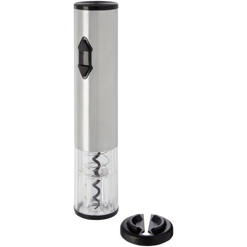 Tirbuson electric cu accesorii vin, Seasons, 21OCT0975, 22.5 x Ø 4.6 cm, ABS, Plastic, Argintiu