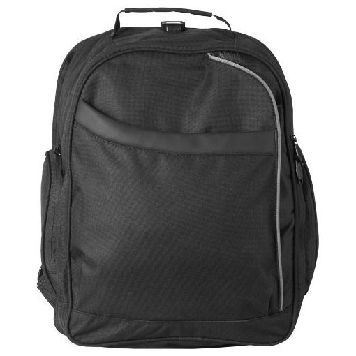 Rucsac Laptop, Everestus, CE, 15 inch, 600D poliester si pvc, negru, saculet de calatorie si eticheta bagaj incluse