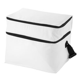   Geanta termoizolanta cu 2 compartimente, curele ajustabile, Everestus, OO, 600D poliester, alb