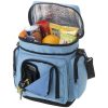 Geanta termoizolanta cu buzunare multiple, Everestus, HI, 600D poliester, albastru deschis
