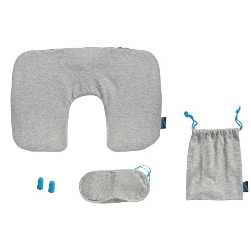 Set de calatorie compus din 4 piese, Everestus, MI01, bumbac, lana, gri