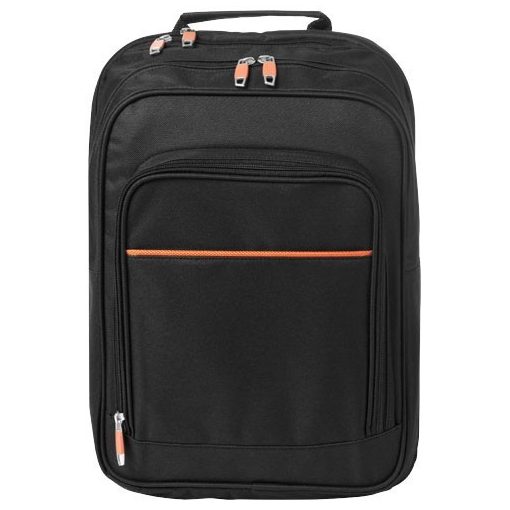 Rucsac Laptop, Everestus, HM, 14 inch, 600D poliester, negru, saculet de calatorie si eticheta bagaj incluse