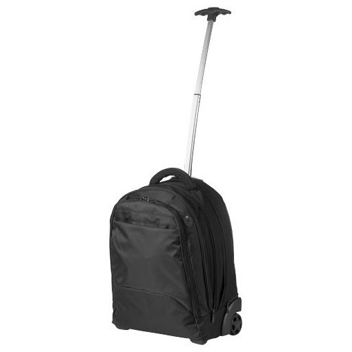 Rucsac troller Laptop, Everestus, LS, 17 inch, 840D nylon, negru, saculet de calatorie si eticheta bagaj incluse