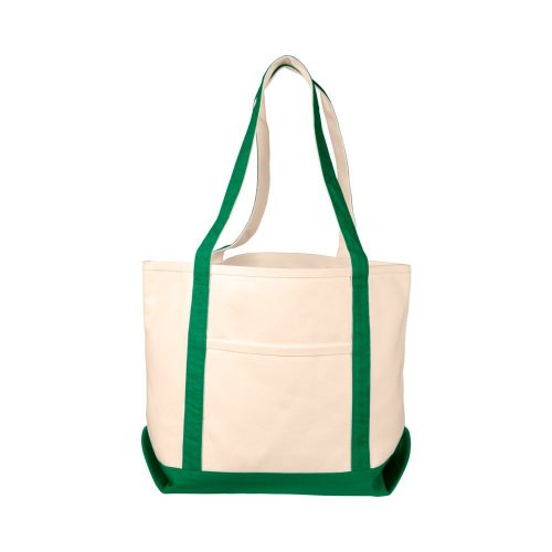 Sacosa pentru cumparaturi, Everestus, HY, panza 610 g/m² bumbac, natur, verde