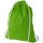 Saculet din bumbac, inchidere cu snur, Everestus, 8IA19061, verde lime, eticheta de bagaj inclusa