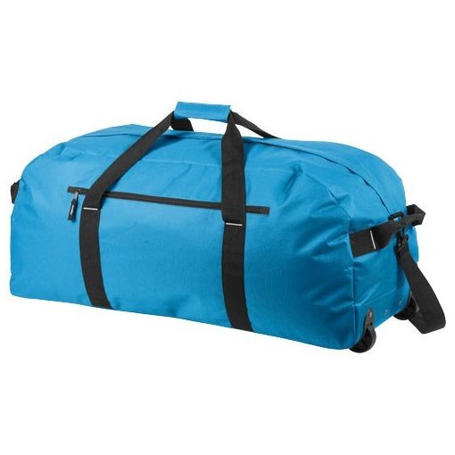 Geanta troler pentru voiaj, Everestus, VR02, 600D poliester, albastru deschis, saculet de calatorie si eticheta bagaj incluse