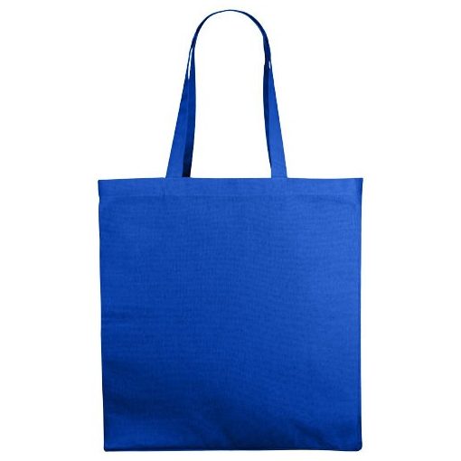Sacosa de cumparaturi cu manere de 31 cm, Everestus, 20IAN2014, Albastru, Bumbac, saculet si eticheta bagaj incluse