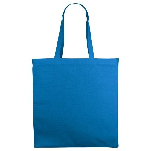 Sacosa de cumparaturi cu manere de 31 cm, Everestus, 20IAN2012, Albastru, Bumbac, saculet si eticheta bagaj incluse