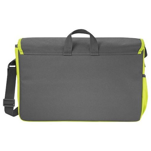 Geanta de Postas/Laptop, Everestus, PH, 15.6 inch, 600D poliester, gri, verde, saculet de calatorie si eticheta bagaj incluse