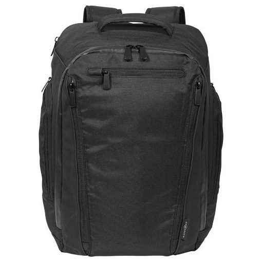 Rucsac Laptop, Everestus, 15.6 inch, 300D poliester cu PU accente de vinyl, negru, saculet si eticheta bagaj incluse
