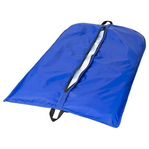 Husa de costum pliabila din poliester 190T, fermoar frontal, Everestus, FL01, albastru royal, saculet si eticheta bagaj incluse