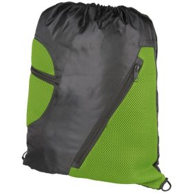   Saculet cu 2 buzunare frontale din plasa, poliester 210D, Everestus, 8IA19057, verde lime