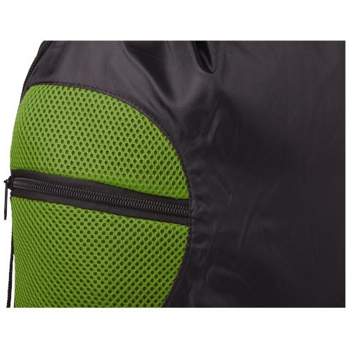 Saculet cu 2 buzunare frontale din plasa, poliester 210D, Everestus, 8IA19057, verde lime