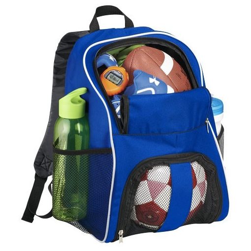 Rucsac sport, compartiment pentru minge de fotbal, Everestus, GL, 600D poliester, albastru